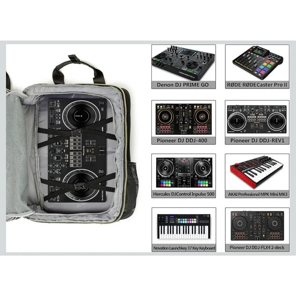 DJ Backpack Case for Pioneer DDJ REV1 Controller Mixer Gear Travel Bag Equipment
